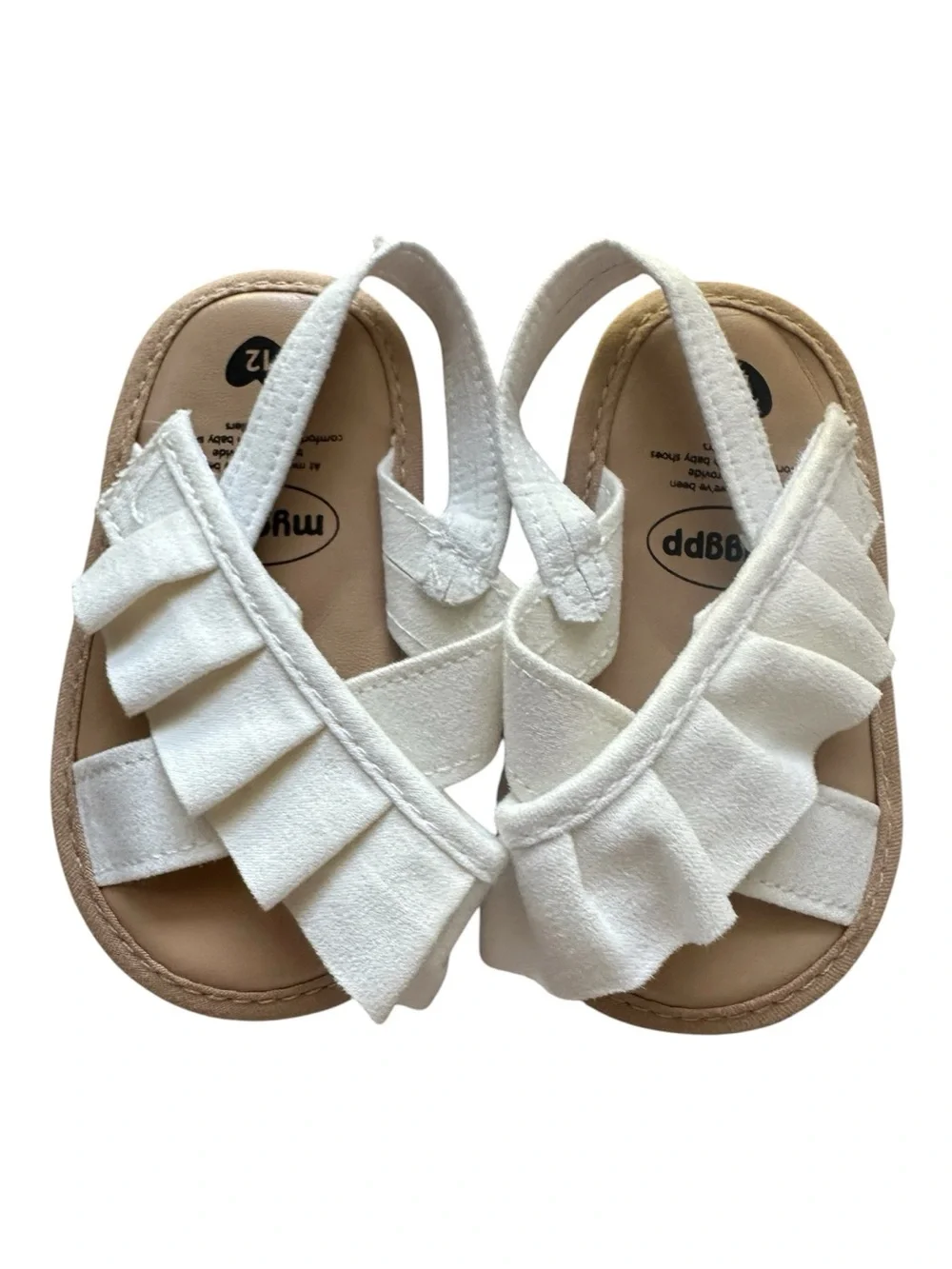 Myggpp pink and white baby sandals (2 sets)
